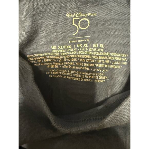 Walt Disney World 50th Anniversary Spirit Jersey Blue Earidescent Gold XL - Picture 2 of 8